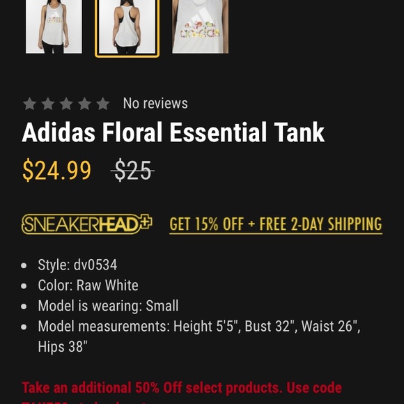 Adidas Floral Essential Tank - Picture 15 of 15